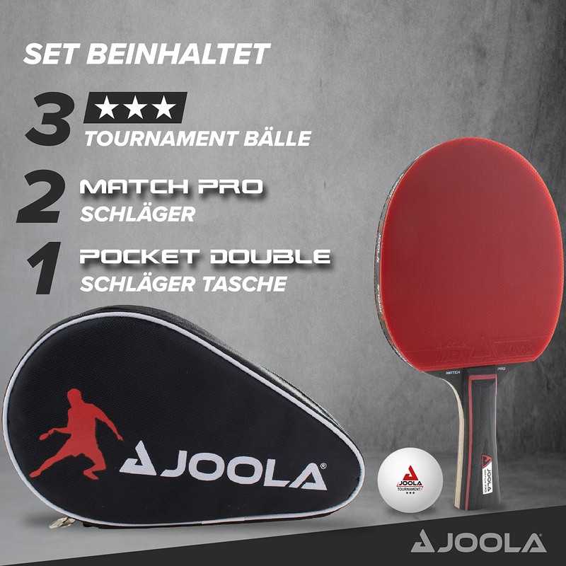 JOOLA Duo Pro Table Tennis Set 2 Table Tennis Bats