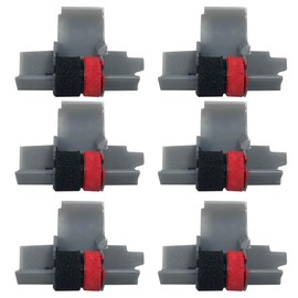 Pokanic IR-40T, IR40T Black and Red Ink Roller Ribbon Cartridge Replacement Compatible with Canon P23-DH V, Casio HR-100TM, HR-150TM, Sharp EL-1750V, EL-1801V, Citizen CP-13 Calculator (6 Pack)