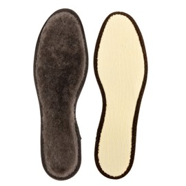 Real Warm Lambskin Insole, Brown, Cork or Texon, Made in Germany, Men and Women, Size 36-47