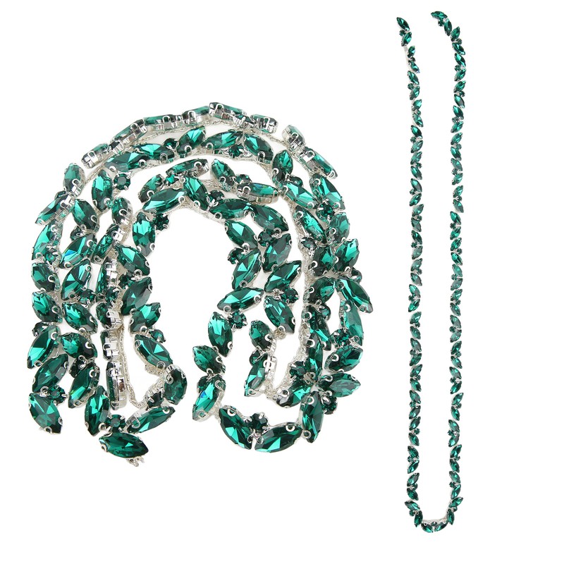 Glass Claw Chain High Hardness Color Single Row Rhinestone Strips