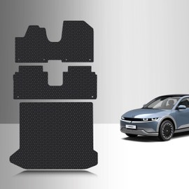 TOUGHPRO Full Set Floor + Cargo Mats Accessories Set for Hyundai Ioniq 5 Limited All Weather Heavy Duty (Made in USA) Black Rubber 2022 2023 2024