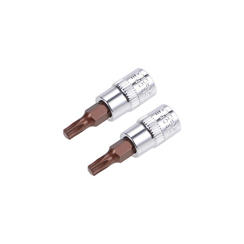 sourcing map 2pcs 1/4" Drive x T20 Torx Bit Socket,