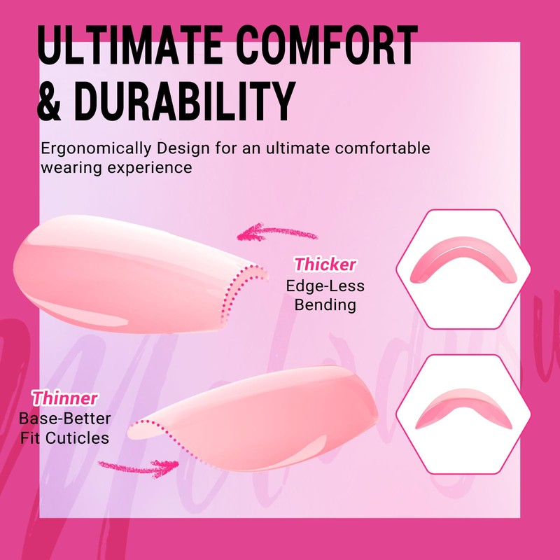 Melodysusie Press On Nails Almond (Dreamy Velvet),Medium Nails Press ons,