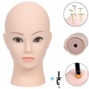 Female Cosmetology Bald Mannequin Head for Wigs Making Wig Display