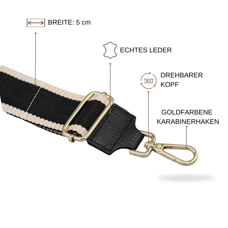 Brise Bag Strap for Men and Women, 5 cm Wide