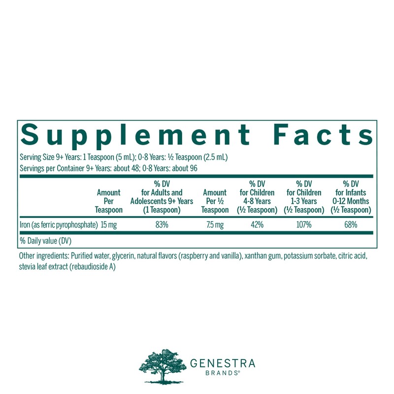 Genestra Brands Liquid Iron | Colloidal Mineral Supplement | Natural