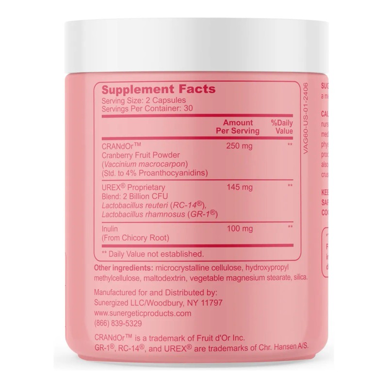 Sunergetic Probióticos Vaginales Salud Mujer 60 Cápsulas