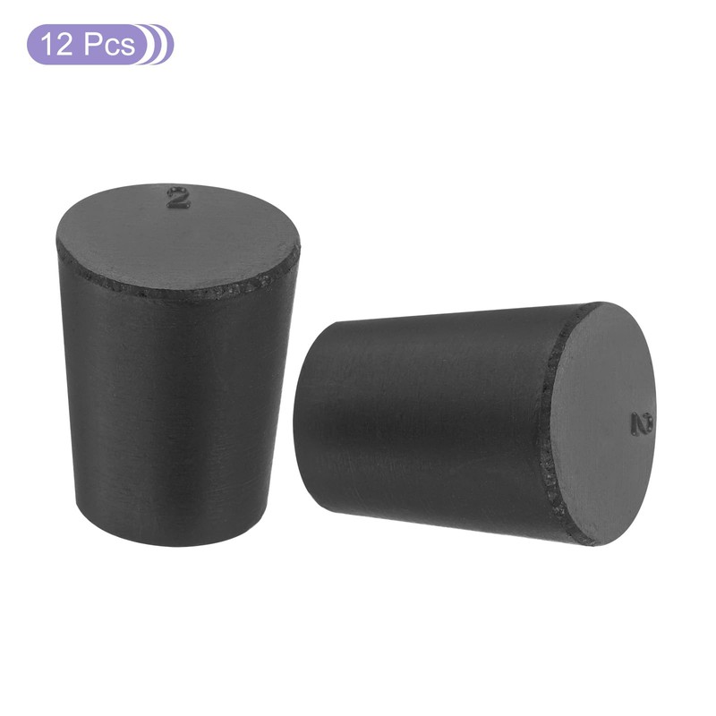 sourcing map Rubber Tapered Plug 15mm to 20mm Solid Test