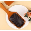 Wooden Paddle Cushion Scalp Massage Hairbrush Paddle Brush (Small) 2ea