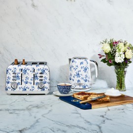 Laura Ashley Stainless Steel Electric Kettle 1.7 Liter - 1500W Rapid Boil Electric Kettles for Boiling Water - Electric Tea Kettles Automatic Shut Off - Overheat & Boil Dry Protection Jug Kettle