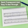 ZUFECY 4 Pack 12-inch Flexible Rulers, 30cm Bendable Translucent Plastic