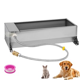Automatic Livestock Water Trough, Animal Drinking Water Bowl Dispenser with Float Valve Kit, Self Filling Water Trough for Dogs Large Capacity Dog Waterer for Horse,Goat,Pig,Dog, Sheep