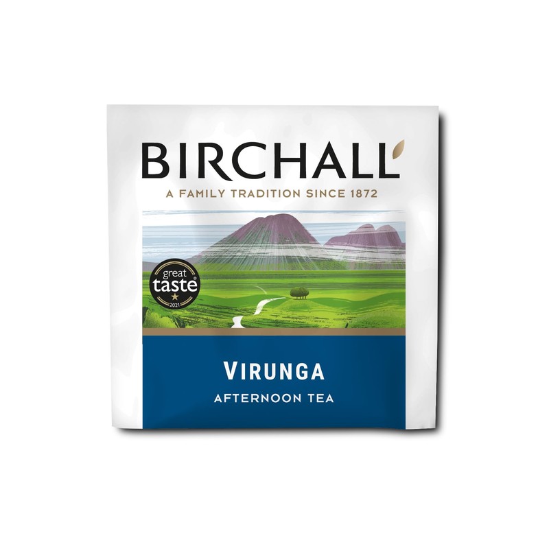 Birchall Premium Virunga Tea 20 Enveloped Prism Tea Bags