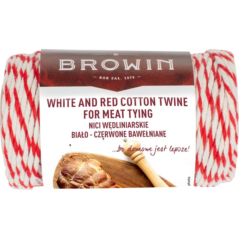 Browin 310205 Meat Threads Cotton White/Red (240°C) 100 g, 50