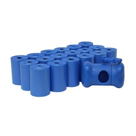 FiveStarPet Extra Large 9" x 15" Made in USA Easy Open Poop Bags Dog Waste Bags, 18 Refill Rolls, 270 Bags (Unscented Black W/Out Dispenser)