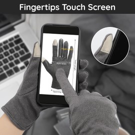 Segbeauty 6 Pairs Cotton Gloves Touchscreen, Hand Moisturizing Gloves Overnight for Women, Finger Touch Screen Moisturizer Gloves for Dry Hand, Non-Slip Cotton Work Gloves Lotion Gloves Gray