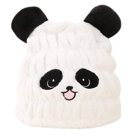 LCBD Microfiber Hair Towel Wrap for Kids, Panda Dry Hair Cap Suck Water, Absorbent Quick Girls Boys Hair Drying Towel, Lightweight Bouncy Hat Headscarf for Wet Hair