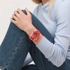 Swatch Unisex Casual Watch Red Quartz Lions Mane