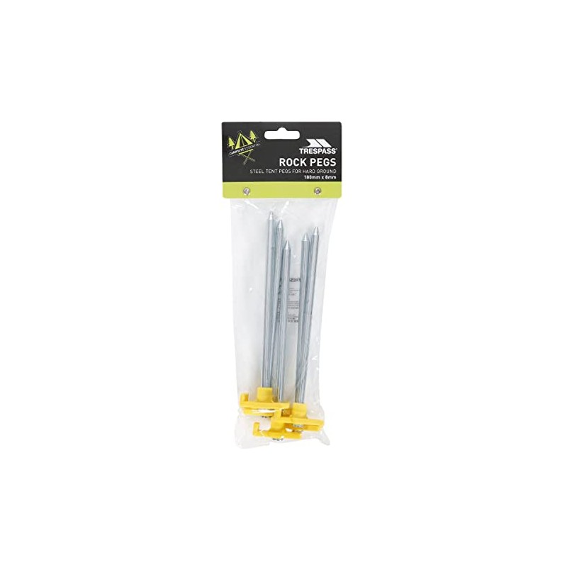 Trespass Rockie, Not Applicable, Tent Pegs for Hard Ground 18cm