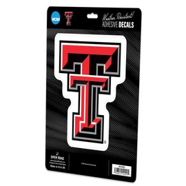 Texas Tech University Logo Adhesive Vinyl Decal - Fun Red Raiders Sticker for Car, Window, or Laptop