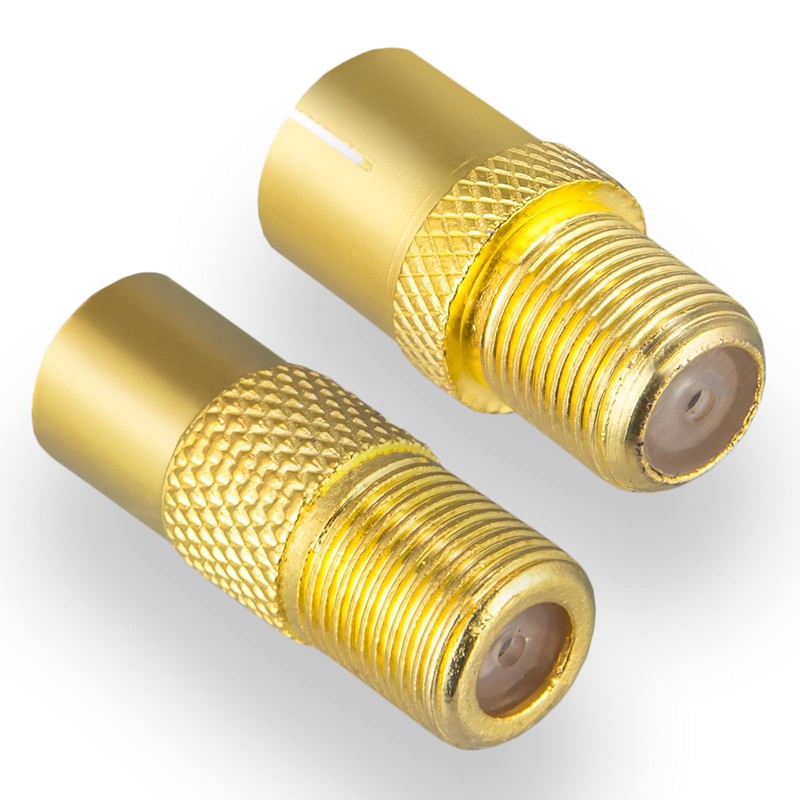 HB-Digital 2-Piece SAT Antenna Adapter Set – Antenna Plug (Male)