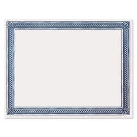 PaperDirect Elite Standard Certificate Paper, Blue Border, 8 1/2 Inch x 11 Inch, 28lb Parchment, Certificates and Awards Paper, 100 Count, for School, Work, Diplomas & Award Certificates