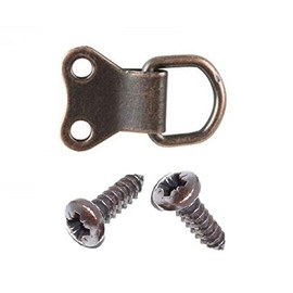 Bronze D Ring Picture Hanger Double D Rings Photo Frame Hanging Hooks Hangers Canvas Hook Wall Bracket Hanger with Screws 100 Pieces