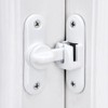 INIRET 2 Packs White Barn Door Latches,90/180 Degree Gate Lock,Flip