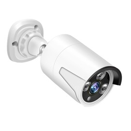 MWRCTV 5MP 1616P POE IP Security Surveillance 3.6mm HD Lens Bullet Camera with Mic/Audio, 3pcs Smart Dual Light AI Color Night Vision, IP67 Waterproof, Compatible NVR/RSTP