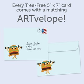 Tree-Free Greetings - Birthday Cards - Artful Designs - 2 Cards + Matching Envelopes - Made in USA - 100% Recycled Paper - 5"x7" - Better Buns (GO69186)
