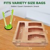 Ziplock bag organizer. Food bag storage. Wood Station. Wooden Nest.