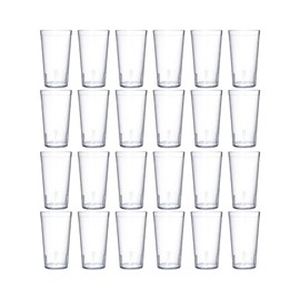 Carlisle FoodService Products Stackable Plastic Tumbler, 16 Ounce, Clear, (Pack of 24)