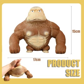 Norhogo Stretchy Gorilla Toy, Squishy Monkey, Gorilla Stress Relief Sensory Toys for Relieving Anxiety, Stretchy Orangutan Toys for Party Favors Birthday Gift, Decompress Gorilla Toy for Kids/Adults