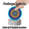 MALANGI Drink Coasters Set of 6 With Stand - Ceramic
