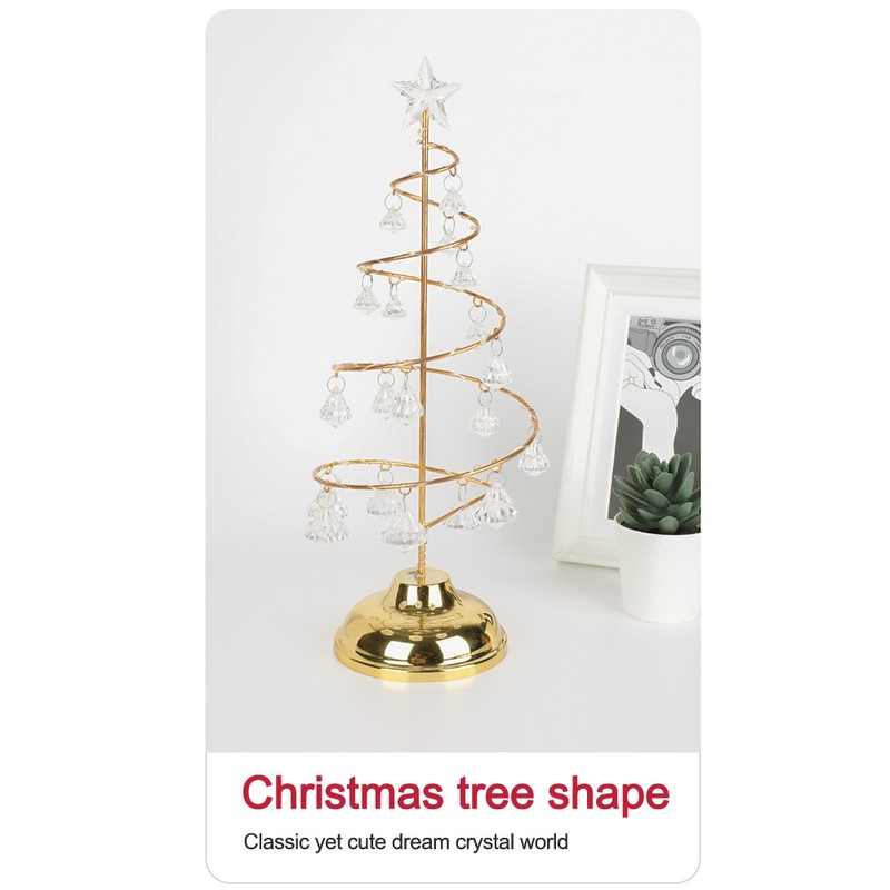 LED Christmas Tree Lamp Battery Powered Spiral Christmas Tree Table