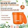 Ziliny 6 Pcs 2 Gallon Plastic Bucket Pail Container with