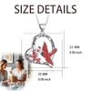 TALYKONG Cardinal Necklace for Women Red Cardinal Heart Pendant Mothers