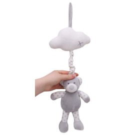 Toyland® 38cm (14”) Musical Lullaby Grey Baby Bear Cot Plush- Baby & Toddler Pram Toys - Suitable From Birth