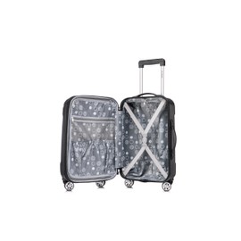 Rockland Hardside Expandable Luggage with Spinner Wheels with Matching Softside Tote, Black