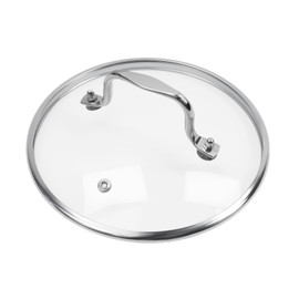HEVSTIL 8-Inch Tempered Glass Lid – Heat Resistant to 220°C, Dishwasher Safe – Steam Vent & Cool-Touch Handle – Universal Fit for Pots, Pans & Skillets (Fits 8" Rim)