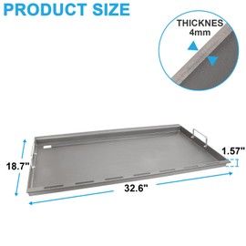 Full Size Griddle Insert for Weber Genesis II 400 Genesis II LX 400 Series Gas Grills, Flat Top Griddle Plate for Weber Genesis II E-410/E-415/E-425/E-435, Genesis II LX 440, Replace for Weber 6789