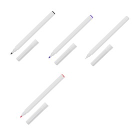 VICASKY 4pcs Safe Positioning Marking Pens for Salon Use Dual-ended Eyebrow and Lip Mapping Marker Black White Purple and Red Durable Easy to Apply for