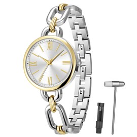 Asan Ge Bracelet Watches for Women, Vintage Dainty Watches for Lady, Water Proof Smooth Surface Summer Cool Breathable Elegant Small Wrists and Easy Adjustable Length