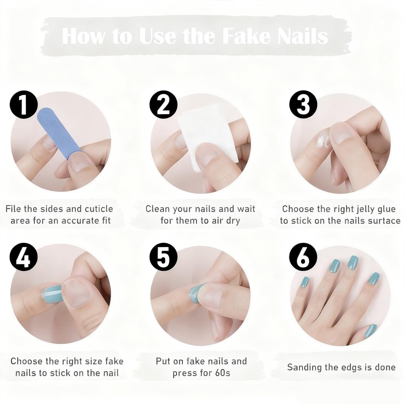 Short Press on Nails Cute Leopard Print Fake Nails Nude