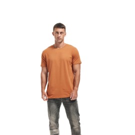 VEIISAR Crew Neck Tees Premium Men's T-Shirts - Soft and Fit Mens T-Shirt - Casual Stylish Tee for Men Light Brown M