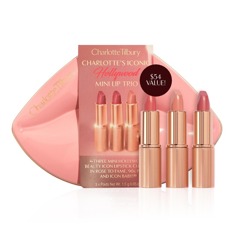 Charlotte Tilbury Iconic Hollywood Lip Trio - Limited-Edition Lipstick Gift