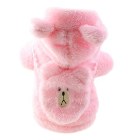 FlooFelove Dog Coats for Small Dogs - for 8-10 lbs Cute Fleece Dog Jacket Hooded Sweaters for Dogs Back Length 11-13"