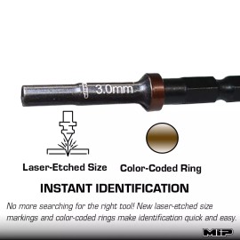 MIP Metric Nut Driver Speed Tip Wrench, 3.0mm 9813S