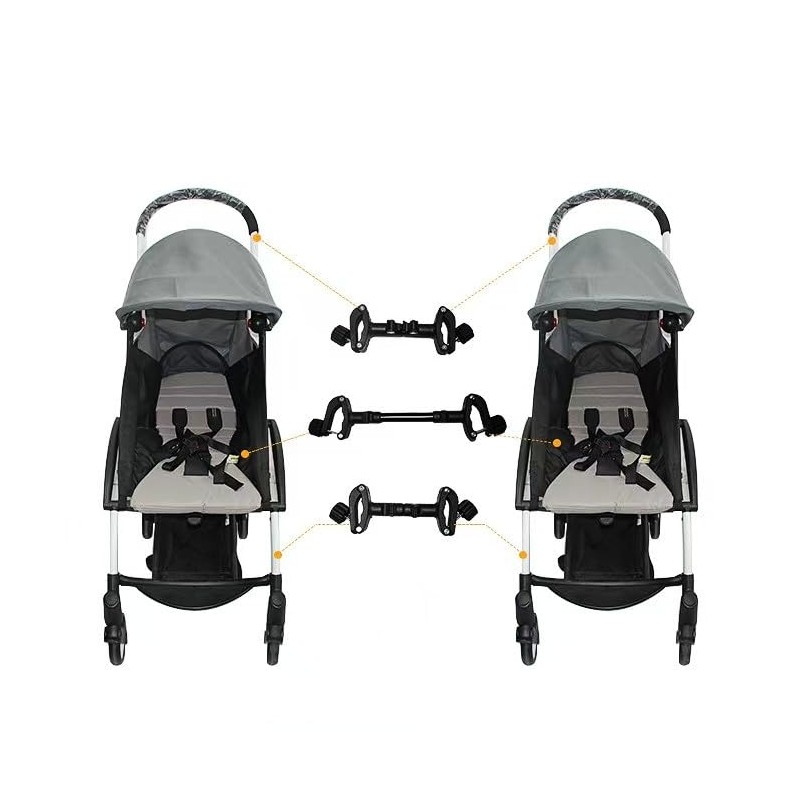 Twin Stroller Connector Side by Side, Universal Stable Baby Stroller