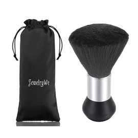 JewelryWe Professional Barber Neck Duster Brush Hair Cutting Kits Hair Salon Hair Removal Brush Broken Hairbrush Haircut Special Cleaning Brush,Black